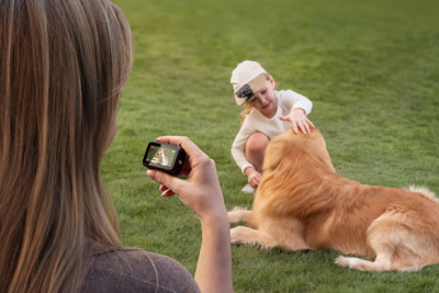 someone using the remote control mode on the dji osmo nano dock