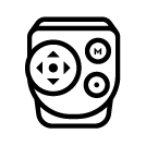 Line drawn icon of DJI RS5 hand controls