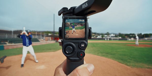 DJI RS 5 tracking a baseball player