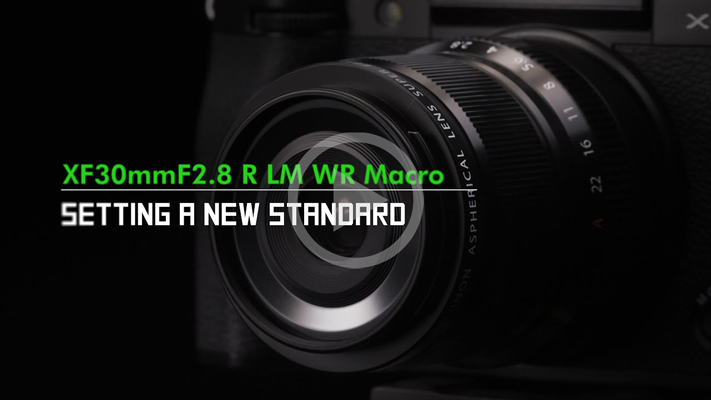 video thumbnail showing the key features of the fuji xf30mm macro lens