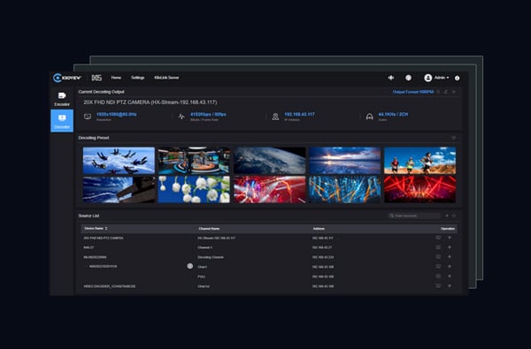 kilolink server pro interface