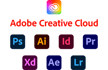 Adobe Creative Cloud all applications logos