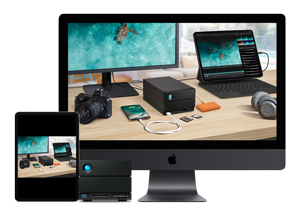 Apple mac and iPad with 2big dock