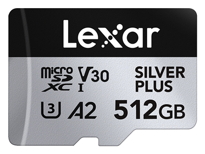 512GB Lexar Professional microSDXC Silver Plus UHS-1 V30