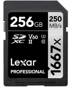 Lexar 256GB Professional 1667x UHS-II SDXC Card