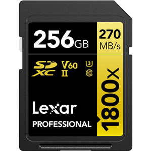 Lexar 256GB Professional 1800x UHS-II SDXC Card