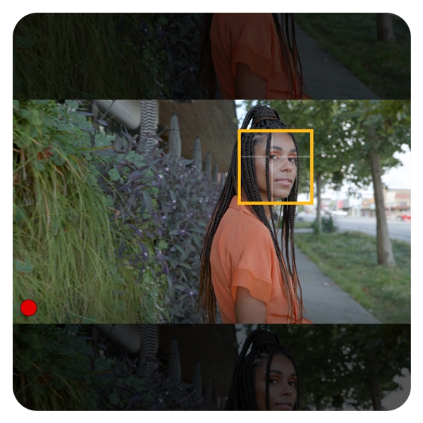 Lumix 18mm L Mount lens portrait of black woman with autofocus bracketing