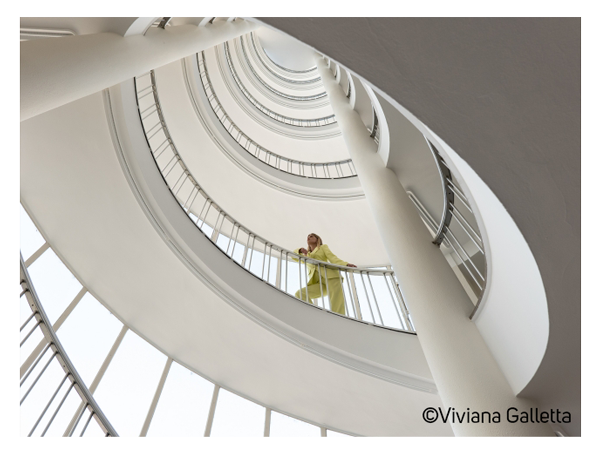 Panasonic L Mount lens 18mm sample photo of curved architecture stairs
