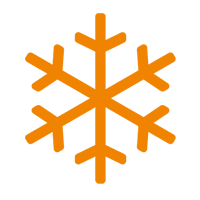 orange snow flake icon