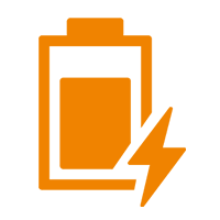 orange battery icon