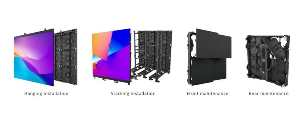 absen panels in different configurations