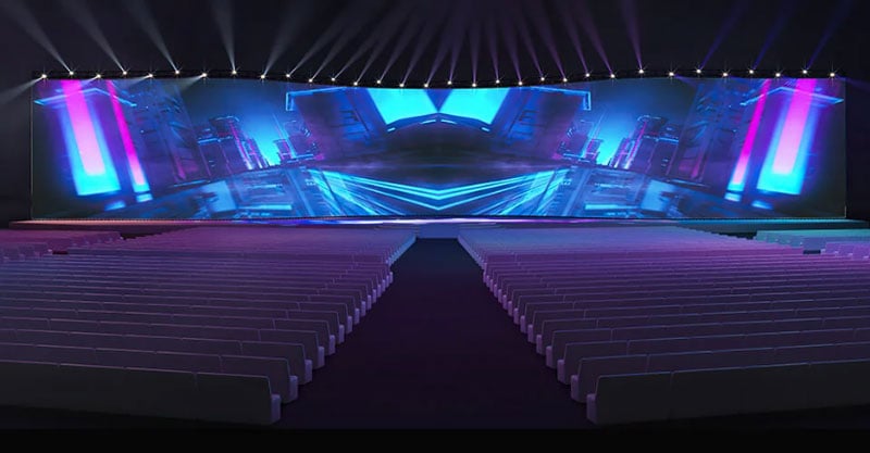 absen pl panels set up as a stage backdrop