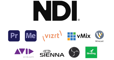 aja encoder for live streaming ndi logos