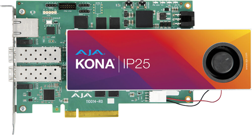 AJA KONA IP25 SDI to SMPTE ST 2110 IP Converter