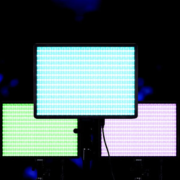 3 pano 120c lights lit up green blue and pink