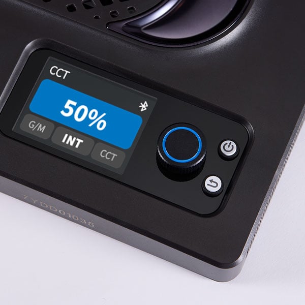 close up of the amaran pano 120c controls