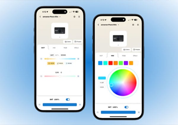 amaran app interface on a smartphone