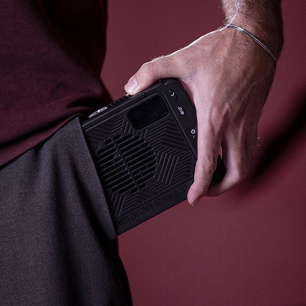 someone pulling the amaran monolight from their pocket