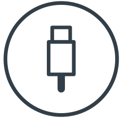Circular USB-C Connector icon