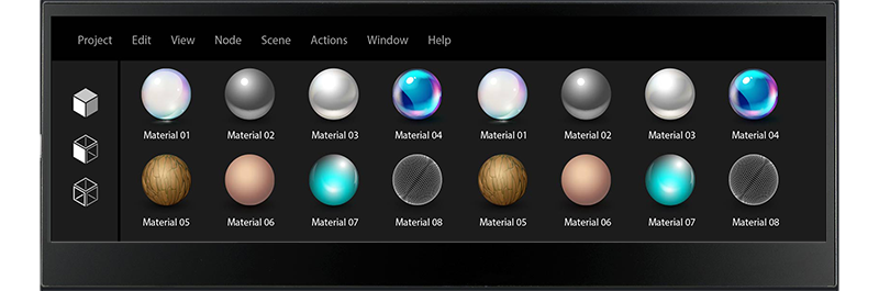 example 3d material toolbar on the asus proart pa147cdv touch screen monitor