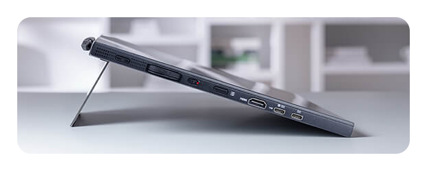 top kickstand in use, Asus ProArt 15.6 Multi-Touch 4K HDR Portable Monitor & Pen Display PA169CDV
