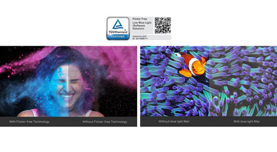 asus proart monitor flicker free and blue light comparisons