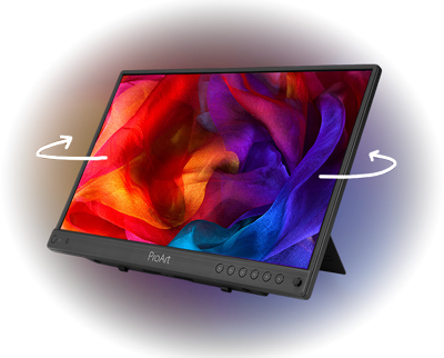 angled view of the asus proart monitor