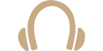 gold earphones icon