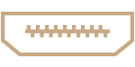 gold hdmi icon