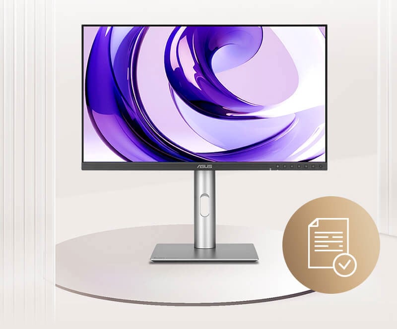 asus pro art monitor on a plinth