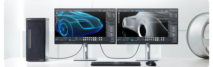 ASUS ProArt PA24ACRV Display connected via USB C DisplayPort daisy chain