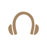 gold earphones icon