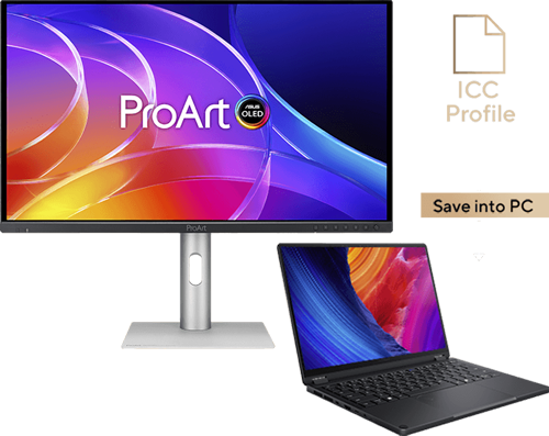 laptop and asus pro art monitor sharing calibration through the proart software