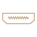 gold hdmi icon