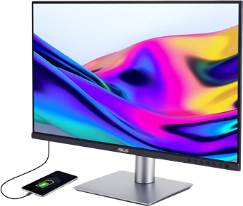 asus proart monitor connected to a mobile phone
