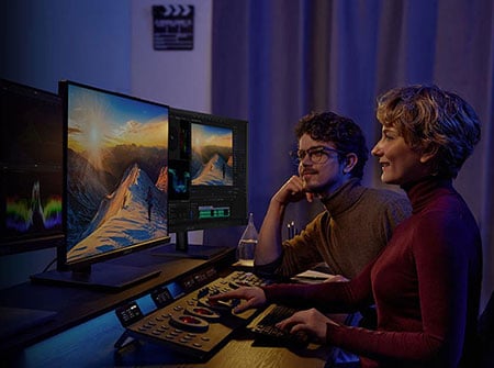 video editor using the asus proart monitor