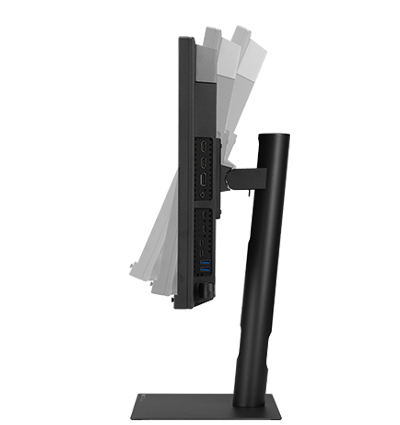 side view of the asus pro monitor showing how the tilt adjusts