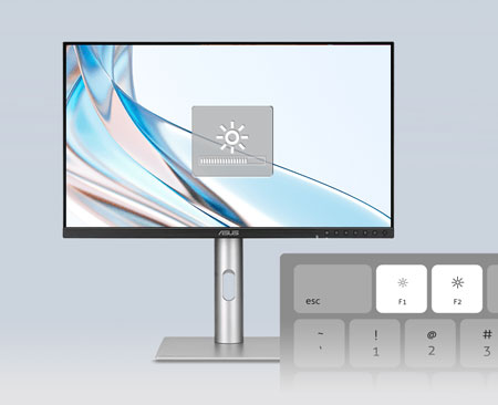 macbook controls on the asus pro art monitor
