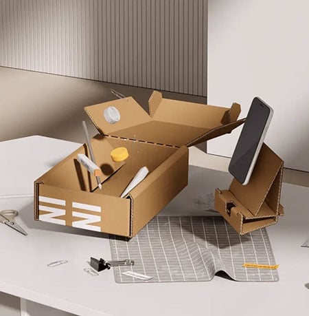 asus pro art monitor packaging being used on a white table