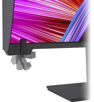 Close up of ASUS ProArt monitor with built in colourimeter