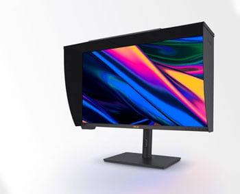 ASUS 8K PA32KCX Monitor with monitor hood