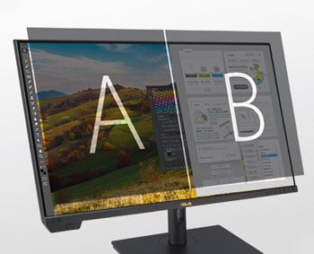 ProArt PA32KCX 8K monitor with picture by picture mode active