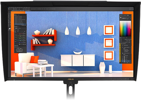 front view of the asus proart monitor