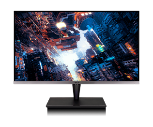 ASUS 32in ProArt PA32UCG-K 4K HDR Monitor with cyberpunk city background