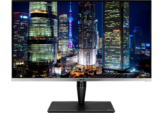 ASUS 32in ProArt Display PA32UCG-K Professional 4K HDR Monitor with shanghair skyline at night