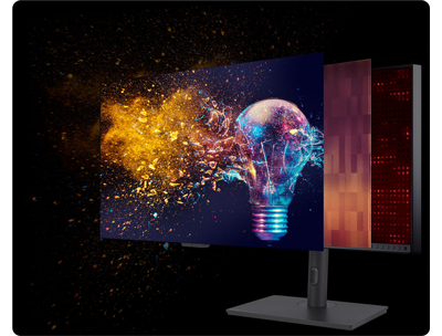 image of ASUS ProArt PA32UCXR display showing illustration with parts of mini led display panel 