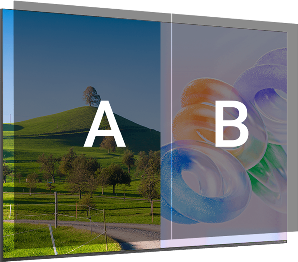 picture in picture comparison on the asus pro art cinema display
