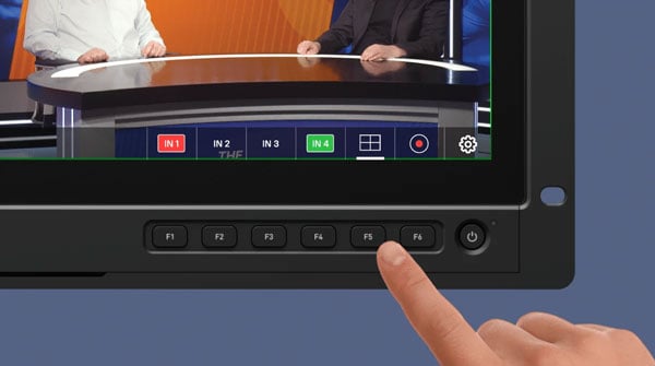close up of the atomos monitor buttons