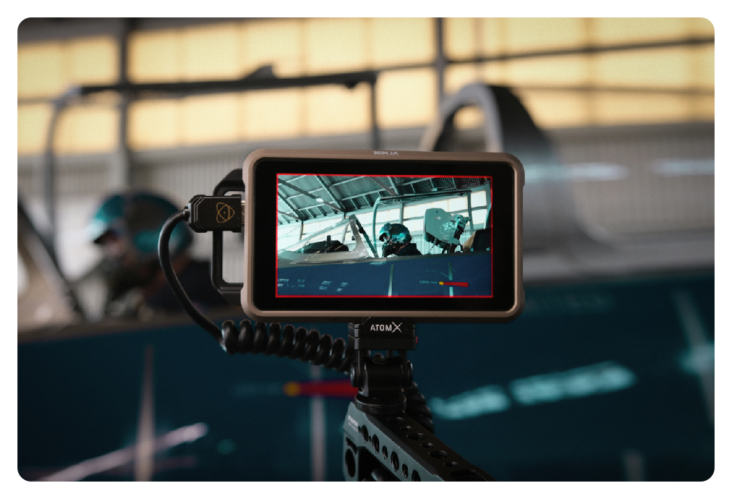 Atomos Ninja in use for a race track shoot, Atomos Ninja