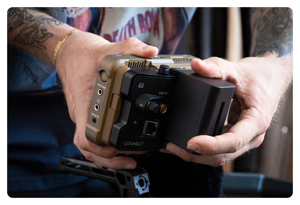 Atomos ninja with atomos connect attached, Atomos Ninja